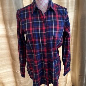 Lauren, jeans, Company, cotton shirt, plaid, red and blue size medium
